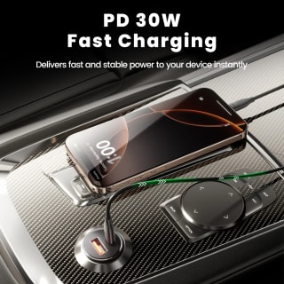 Cargador de Coche Toocki 30W USB C+A por $12 en AliExpress