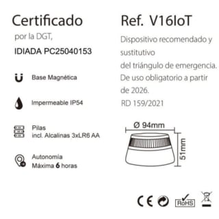 Baliza V16 Ebox EB2503 por 7,73€ en PcComponentes