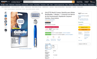 Rastrillo Gillette Mach3 Cuerpo por $63 | Ahorro Amazon