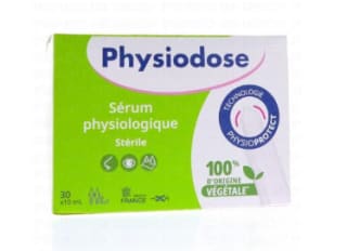 Boite de 30 x 10ml de Sérum physiologique nasale et oculaire PHYSIODOSE à 3,39€