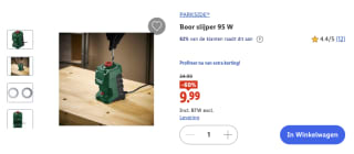Parkside boor slijper 95watt voor 9,99 euro