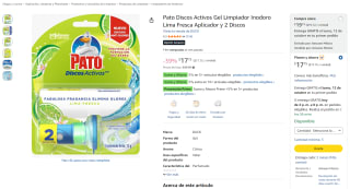 Pato Discos Activos Gel Limpiador Inodoro Lima Fresca por $18 en Amazon