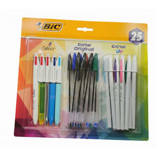 BIC MPN961588 Set 25 bolígrafos 4 colores, originales y Up, escritura suave 6.99€