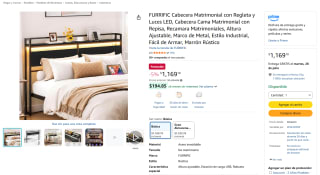Cabecera Cama Matrimonial FURRIFIC con LED por $1,169 | Oferta Amazon