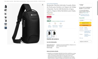 Mochila Antirrobo Bluelander Cruzada por $174 | Oferta Amazon