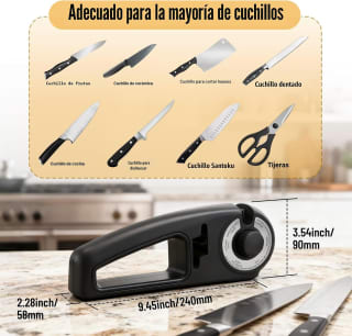 Pietuley 7 en 1 Afilador de Cuchillos Profesional por 10,99€ en Amazon