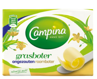 Campina roomboter en grasboter voor €1,49