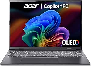 acer Aspire 16 AI Laptop - WUXGA+ OLED 120Hz, Intel Ultra 5 226V, 16GB RAM, 512GB SSD
