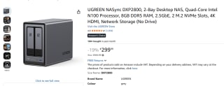 UGREEN NASync DXP2800 2-bay NAS voor €299,99 bij Amazon