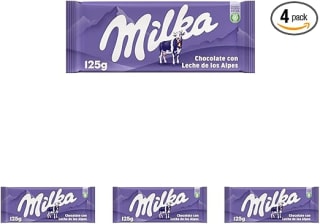 4 tabletas Milka Tierno Chocolate Con Leche De Los Alpes 125g por 3.40€