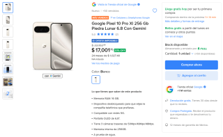 Google Pixel 10 Pro XL 256GB por $14,674 en Mercado Libre