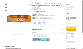 Pack Sabritas Surtidas 2090g por $420 | Oferta Amazon