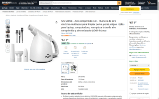 Soplador SIN SHINE 27m/s 10ft Cable por $611 | Amazon
