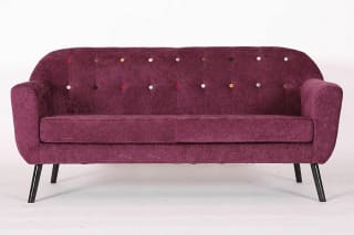 Purple Retro 3-Seater Sofa – Sold & Shipped by S S Johal & Sons Ltd – £99.99