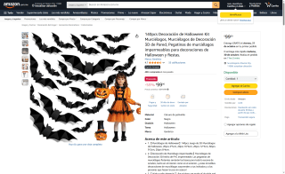 Kit Decoración Halloween 140pcs por $99 | Oferta Amazon