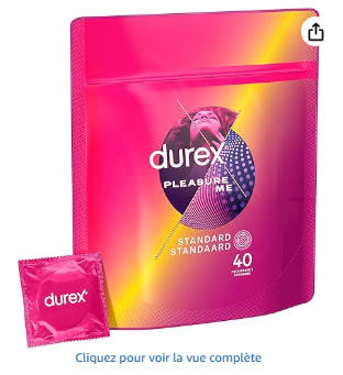 Lot de 40 Préservatifs Perlés et Nervurés Durex Pleasure Me à 14,99€