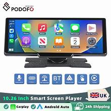 Podofo 10.26" Wireless CarPlay Android Auto Dashboard Screen for £12.15 with Code