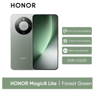 Honor Magic8 Lite 8GB + 256GB voor €240,73 dmv code bij Aliexpress