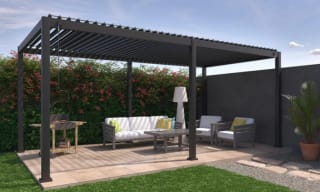 Pergola bioclimatique aluminium Triomphe - lames orientables, 6 x 3m à 2.319,99€
