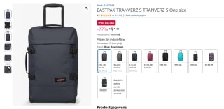 Eastpak TRANVERZ S voor €41,38 bij Amazon.nl