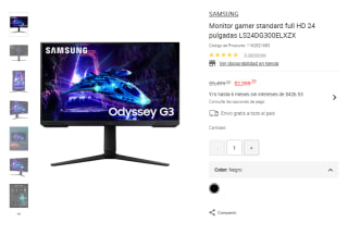 Monitor Samsung Odyssey G3 24" por $2,399 | Oferta Liverpool