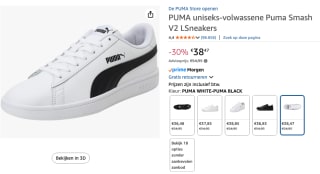 Puma Smash V2 L Sneakers voor €21,52 bij Amazon