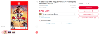 The Rogue Prince Of Persia para NS2 por $799 | Oferta Sears