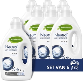 6x Neutral Vloeibaar Wasmiddel Zwart 20 Wasbeurten 1 liter voor €24,87 bij Bol