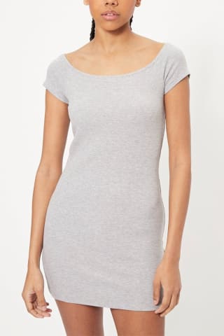 Bershka vestido tubo gris jaspeado por 0,99€