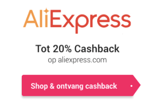 Tot 20% cashback bij Aliexpress via Cashback XL