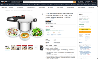 Olla Express Secure Click 6L por $895 | Oferta Amazon