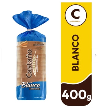 Pan de Molde Blanco Castaño 400 g $1.000 Oferta solo en Tottus, Chile