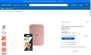 Kit Impresora Canon Ivy Mini Rosa por $1,022 | Sam's Club