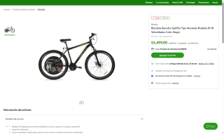 Bicicleta Benotto Spitfire 29" 18v por $3,499 | Oferta Bodega Aurrera