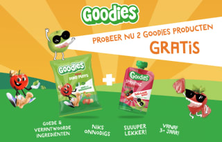 Knijpfruit & snack van Goodies gratis na cashback