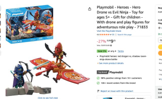 PLAYMOBIL - Heroes: Hero Drone Fight with Evil Ninja voor €9,24 bij Amazon