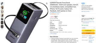 UGREEN Powerbank voor €66,49