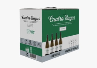 Viñedos Centenarios vino blanco verdejo DO Rueda caja 4 + 4 copas regalo por 25,95€
