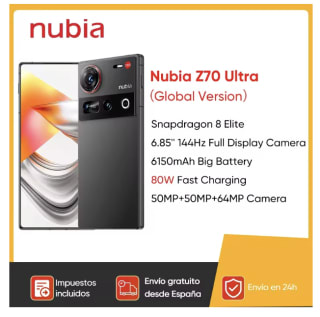 Nubia Z70 Ultra Smartphone 5G 144Hz 6150mAh IP68 Global por 466.43€