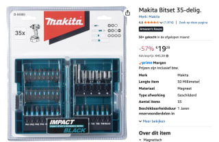 Makita Bitset 35-delig voor €19,29 bij Amazon