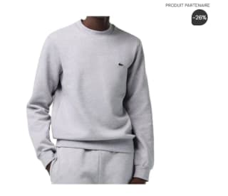 Sweatshirt Lacoste classic crew gris à 96,77€