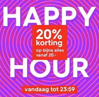 Happy Hour met 20% korting op (bijna) alles bij de Hema