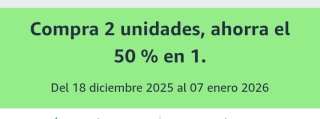 -50% de Dto en la Segunda Unidad Alimentación, Salud y Belleza en Amazon.