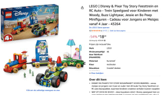 LEGO Disney en Pixar's Toy Story Feesttrein en RC Auto voor €18,49 bij Amazon