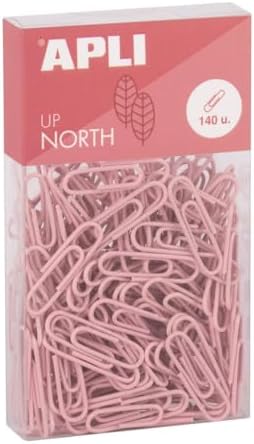 APLI 140 Clips de Oficina Metálicos 28 mm rosa o caqui por solo 0.85€