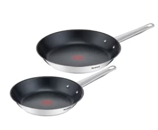Tefal Cook Eat, Set 2 sartenes 24/28 cm, Mango fijo, Acero Inoxidable por 28.39€