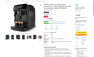 PHILIPS Máquina Espresso Super Automática por $5,999 | Oferta Amazon