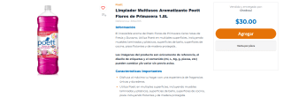 Limpiador Poett Flores de Primavera 1.8L por $30 | Chedraui