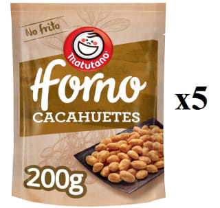 5 Unidades de Cacahuetes horneados MATUTANO, bolsa 200 g por 7.4€