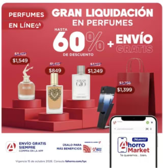 Hasta 60% de Ahorro en Perfumes en Farmacias del Ahorro